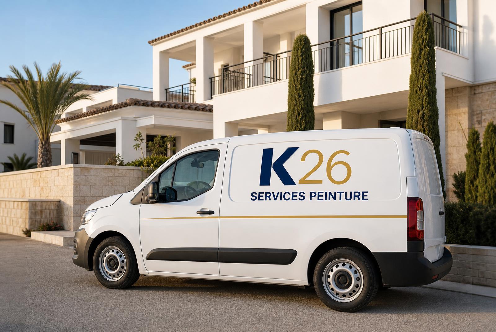 Fourgon K26 Services Peinture sur le chantier
